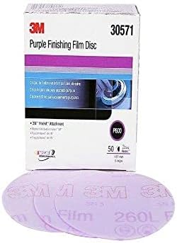 3M Hookit Purple Finishing Film Abrasive Disc, 260L, 30571, 5 in, P600