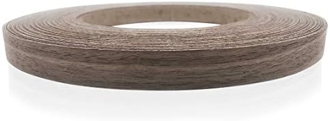 Edge Supply Walnut 1 in x 250 ft Roll – Pre-Glued Iron On Wood Veneer Tape – Wood Veneer Edge Banding Tape with Hot Melt Adhesive, Smooth Sanded Finish Ideal for Furniture & DIY, Made in USA