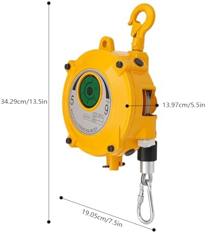 Spring Tool Balancer 11-19lbs Retractable Spring Balancer Self-Locking Ratchet Device Retractable Tool Fixture Holder with 1.5m Wire Rope Adjustable Balancer Retractor Hanging Holding Equipment