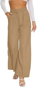 FUNYYZO Wide Leg Dress Pants for Women Work Slacks Business Casual Outfits