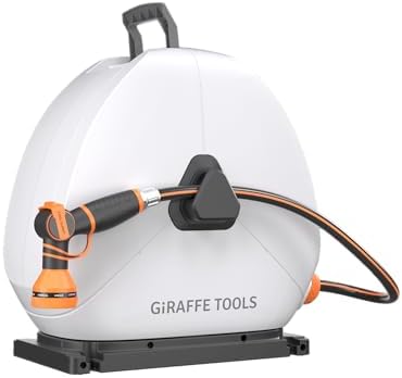Giraffe Tools Ground-Mounted Retractable Garden Hose Reel, 5/8" x 92FT