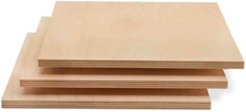 Baltic Birch Plywood 12 x 12 x 3/4 Inch - 18 mm Craft Wood, Pack of 2 B/BB Grade, Stronger Than Basswood Sheets/Balsa Wood, Perfect for Laser, CNC Cutting, Shelf Boards 12 inch Wide, by Woodpeckers