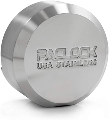 PACLOCK's 8-Series Stepped-Back Puck, UCS, High Performance 6-Pin Cylinder, One Lock Keyed to a Number U-Pick! w/ 2 Keys, 304 Stainless Steel
