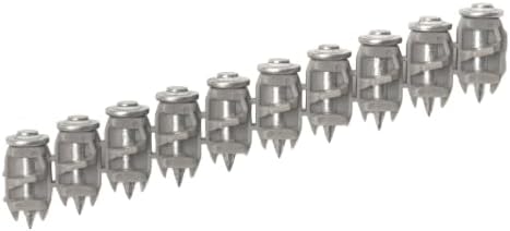 100x Collated Concrete Nails 5/8 Inch (16mm) for Hilti BX 4 (BX4) Cordless Concrete Nailer, B4 MX Collated Strip, Full Round Head Hardened Steel Pins for Metal Track, Drywall & Concrete