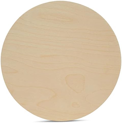 Wood Circles 30 inch, 1/4 Inch Thick, Birch Plywood Discs, Pack of 5 Unfinished Wood Circles for Crafts, Wood Rounds by Woodpeckers