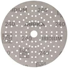 Mirka Iridium 6 Inch 240 Grit Premium Ceramic Blend Sanding Discs, 50 Pack