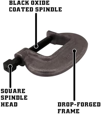 Wilton Brute Force C-Clamp, 10-7/16" Opening, 4-1/8" Throat, 35000 Lbs. Clamping Force (Model 10 F.C.)