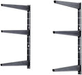Minimalistic Black Shelf Brackets by Delta Cycle, Set of 6 Fully Adjustable 12-inch Heavy Duty Shelf Brackets, Holds Up to 480 lbs, Modern Shelf Bracket for Wood Shelves