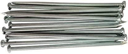 Metal Stakes, 6 Inch 140Pcs Galvanized Landscape Spikes,Garden Nails for Turf,Weed Barriers,Tent and More (140, 6 in)