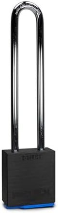 PACLOCK's 2-Series Padlock, UCS, 5/16" Diameter Hard. Stainless Steel Shackle, 5" Tall, High Performance 6-Pin Cylinder, Keyed Differently w/ 2 Keys, Black