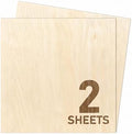 Baltic Birch Plywood - 1/8 Inch Thickness - 11.8" x 11.8" Wood Sheets for Laser Cutting, CNC Cutting and Crafts (2, 11.8 X 11.8)