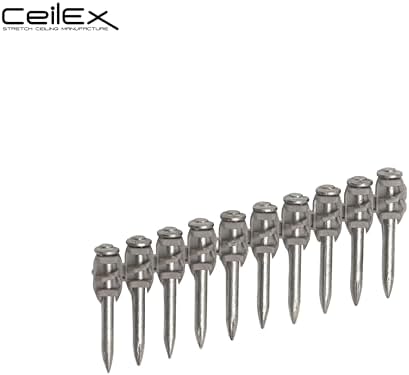1000x Collated Concrete Nails 1-1/4 Inch (32mm) for Hilti BX 4 (BX4) Cordless Concrete Nailer, B4 MX Collated Strip, Full Round Head Hardened Steel Pins for Metal Track, Drywall & Concrete