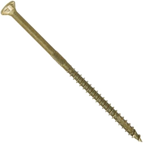Jake Sales #10 x 3-1/2" Bronze Coated Multipurpose Wood Screw Torx/Star Drive Flat Head (1 Pound - 54 Approx. Screw Count) Exterior Coated - ACQ Compatible Wood Screws