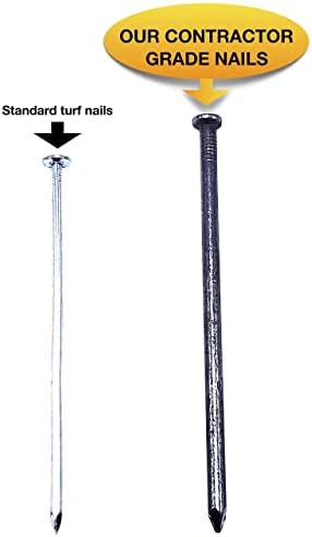 50-Pack - USA MADE Synthetic Grass Turf Nails 6" Stakes (5 Pound) Non-Galvanized 4-Gauge Style, Will Rust for Extra Hold - Spikes for Artificial Turf & Landscape No Dig Edging (Approximately 50 Nails)