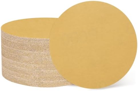 HARFINGTON 50 Pcs 3 Inch Sanding Discs 400 Grit Yellow Aluminum Oxide