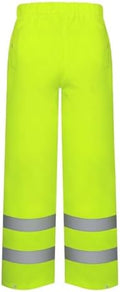 TCCFCCT Rain Suits for Men Waterproof Class 3 Reflective Rain Pants, Lightweight Rain Pants for Men with Hood, High Visibility Rain Gear for Safety Work & Outdoors, Durable, 2XL-3XL Yellow P