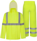 TCCFCCT Rain Jacket Hi Vis Rain Suits Waterproof with Hood, Heavy Duty Rain Coats for Men Women, Outdoor Activities, L-XL Yellow WP