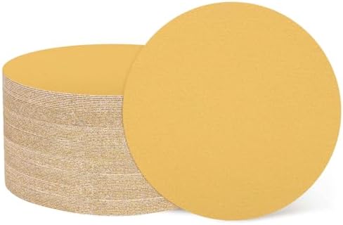 HARFINGTON 100 Pcs 6 Inch Sanding Discs 100 Grit Yellow Aluminum Oxide