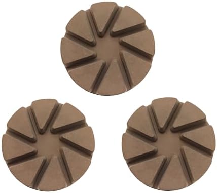 Hybrid Diamond Ceramic Polishing Pucks, Aggressive Concrete Terrazzo Floor Hook n Loop Grinding Pads, 3 Inch Long Using Life Transitional Discs,200# 3PCS