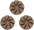 Hybrid Diamond Ceramic Polishing Pucks, Aggressive Concrete Terrazzo Floor Hook n Loop Grinding Pads, 3 Inch Long Using Life Transitional Discs,200# 3PCS