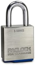 PACLOCK's 3-Series Padlock, Standard Rekeyable (SR), 3/8" Diameter Hard. Stainless Steel Shackle, 1-3/16" Tall, One Lock Keyed to a Number U-Pick! w/ 2 Keys, 304 Stainless Steel
