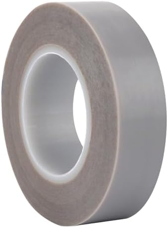 PTFE Heat Resistant Tape Thin Film High-Temperature Adhesive Teflon Fabric Tape Suitable for Sealing Machines, Thickness 0.25Mm,Width:19mm
