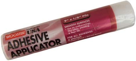 Wooster Brush R245 9 Inch x 1/8 Inch Adhesive Applicator Roller - Pack of 12