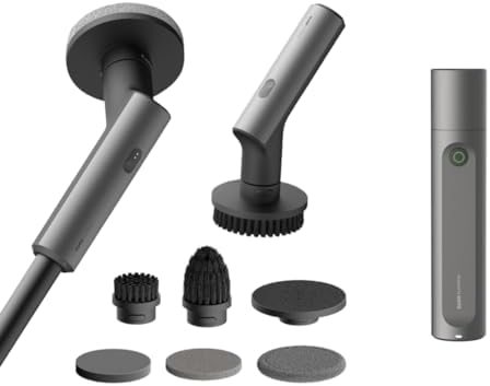HOTO Flashlight Fit, LED Rechargeable, USB-C Charging, 3 Modes Bundle Electric Spin Scrubber, Cordless Shower Scrubber with Long Handle