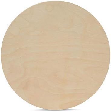 Wood Circles 12 inch 1/2 inch Thick, Unfinished Birch Plaques, Pack of 25 Wooden Circles for Crafts and Blank Sign Rounds, by Woodpeckers