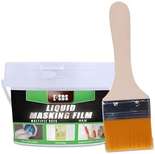 E-SDS Masking Liquid Tape, 16 fl.oz Transparent Peelable Coating for Window