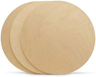 Wood Circles 16 inch, 1/4 Inch Thick, Birch Plywood Discs, Pack of 2 Unfinished Wood Circles for Crafts, Wood Rounds by Woodpeckers