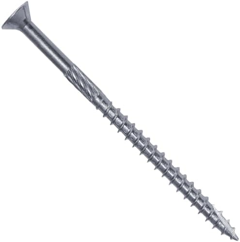 #10 x 2-1/2" Silver Star Stainless Steel Wood Screw Torx/Star Drive Head - Grade 305 Stainless Steel Torx/Star Drive Wood Screws - (1 Pound - 86 Approx. Screw Count)