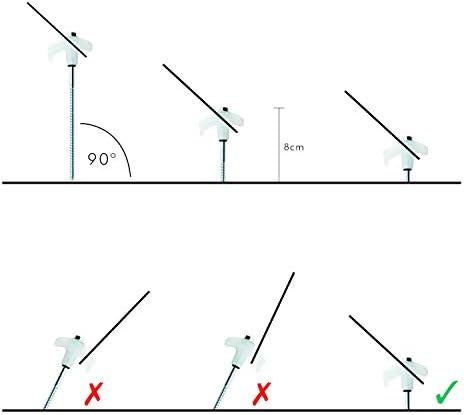 Outback Element® - 15 Tent Stakes Heavy Duty with Glow in the Dark Heads + Bonus Canvas Carry Pouch and Hex Drill Bit