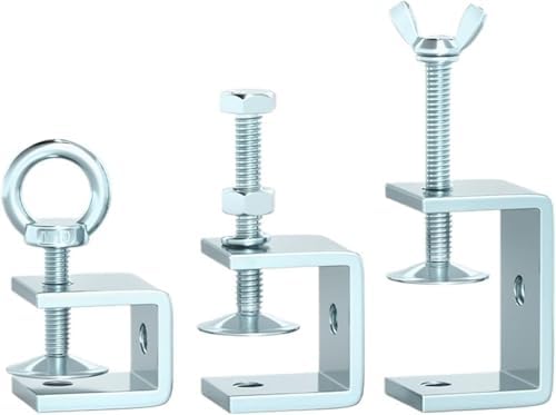 Hose Clamps, Galvanized Carbon Steel Tiger Clamp Multiple Shapes Open Height 20-130MM Fixed Device(Outer hexagonal 85)