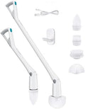 Tilswall Cordless Electric Spin Scrubber - Powered Shower & Tile Cleaning Brush with Detachable Handle, 2-Speed Modes & Extra Battery, for Bathroom Tub/Glass/Car Windows