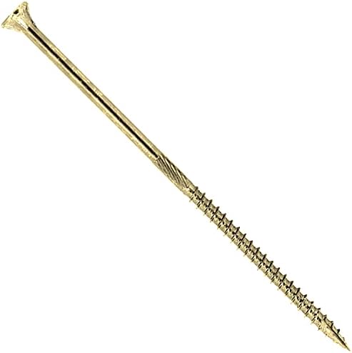 Jake Sales #10 X 5 Gold Star Wood Screw Torx/Star Drive Flat Head (Full Box - 1,100 Screw Count) - Multipurpose Torx/Star Drive Wood Screws