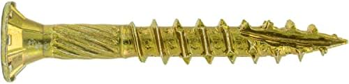 Jake Sales #10 X 1-1/2" Gold Star Wood Screw Torx/Star Drive Flat Head - Multipurpose Torx/Star Drive Wood Screws - CASE Qty 42 Boxes 5,502 Screws