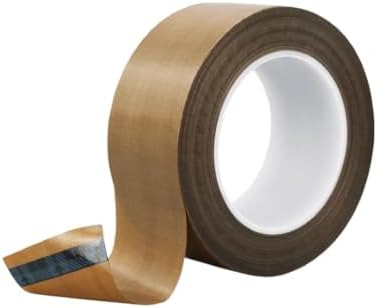 Brown Teflon Tape, Insulating PTFE Fabric, Teflon Tape for Sealing Machines, High-Temperature Resistant (50mm*50m W*L)