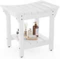 Waterproof Shower Bench, Poly Lumber Shower Stool for Shaving Legs