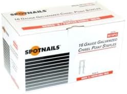 Spot Nails 6612PG-10M 7/16-Inch 16-Gauge Galvanized Crown Senco Style Sheathing Staples, 10000-Count, 1-1/2-Inch Leg