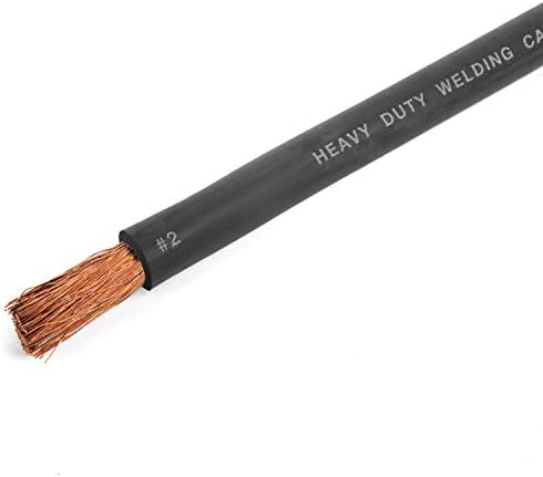 EWCS 2 Gauge Premium Extra Flexible Welding Cable 600 Volt - Back - 100 Feet - Made in The USA