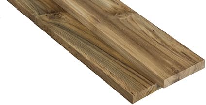 Teak Thin Stock Lumber 3/4" x 5" x 24" Pack of 2, Hardwood for Cutting Boards, Outdoor Furniture, Boat Trim - TEAK75X5X24-2