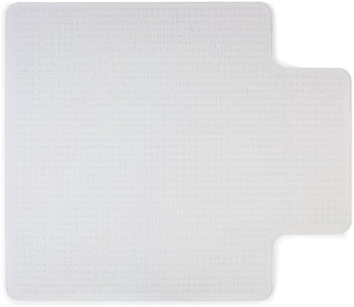 Staples Office Chair Mat, Clear, 53x45 Inch, Low-Pile Carpet, with Lip