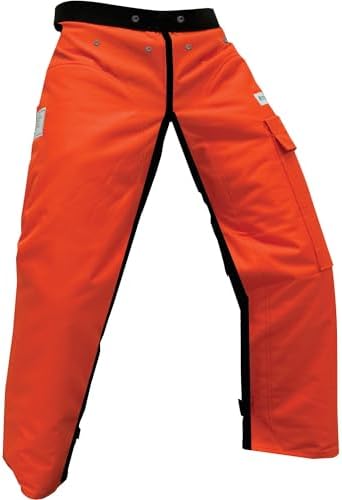 Forester Protective Clothing - OEM Forestry Cutter Combo Kit Apron Chaps Helmet Face Shield Ear Muffs Safety Glasses Arborist Equipment Chainsaw Pants Logging Tools Helmet Accessories Orange