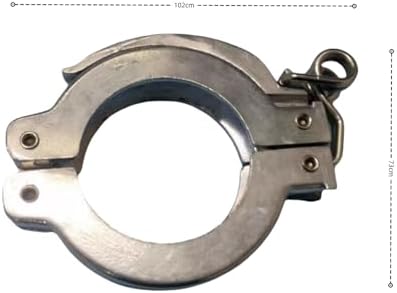 KF-40 Hinged Spring Clamp, DN 40 Rapid Fastening Clamp Quick-Release Clamping Ring for Elastomer Seal, Pressure Spring Toggle, Alumium (KF 40)