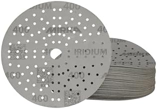Mirka Iridium 6 Inch 400 Grit Premium Ceramic Blend Sanding Discs, 50 Pack