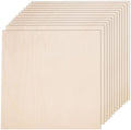 12 Pack Basswood Sheets for Crafts-12 x 12 x 1/8 Inch- 3mm Thick Plywood Sheets with Smooth Surfaces-Unfinished Squares Wood Boards for Laser Cutting, Wood Burning, Architectural Models, Staining