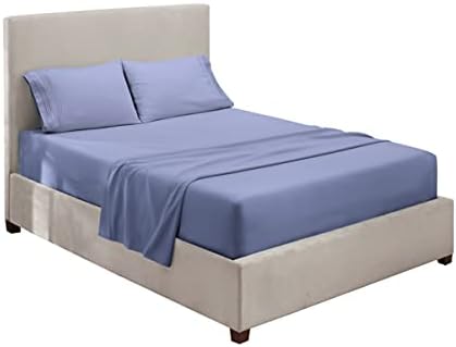 Hearth & Harbor Twin Size Sheets - 3 Piece Bed Sheet Set, Hotel Luxury Double Brushed Bed Sheets - Extra Soft Bedding Sheets & Pillowcases, Twin, Steel