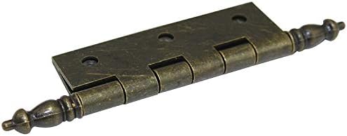 4 PCS Folding Butt Hinges Antique Bronze Hinge Vintage Hardware with Screws for Doors Windows Cabinet Cupboard Wardrobe Wooden Boxes Jewelry Case Chest Big Size (Length:4-3/4" Width:1-3/4")