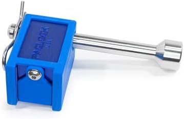 PACLOCK's UCS-80A-130 Trailer Hitch Lock, High Performance 6-Pin Cylinder, Keyed Differently, Blue